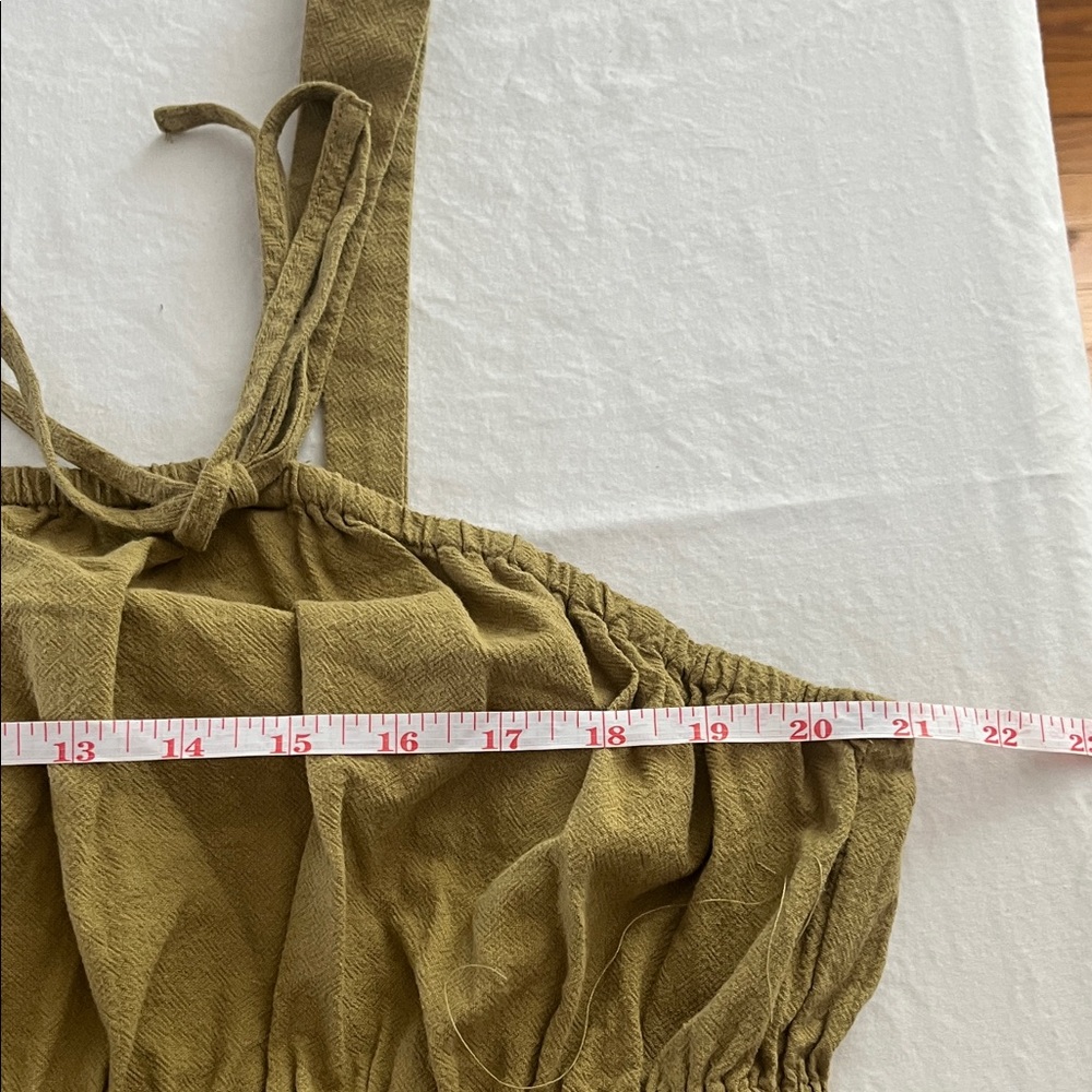 Universal Thread XXL olive green tiered peplum tank top 100% cotton - Picture 6 of 7